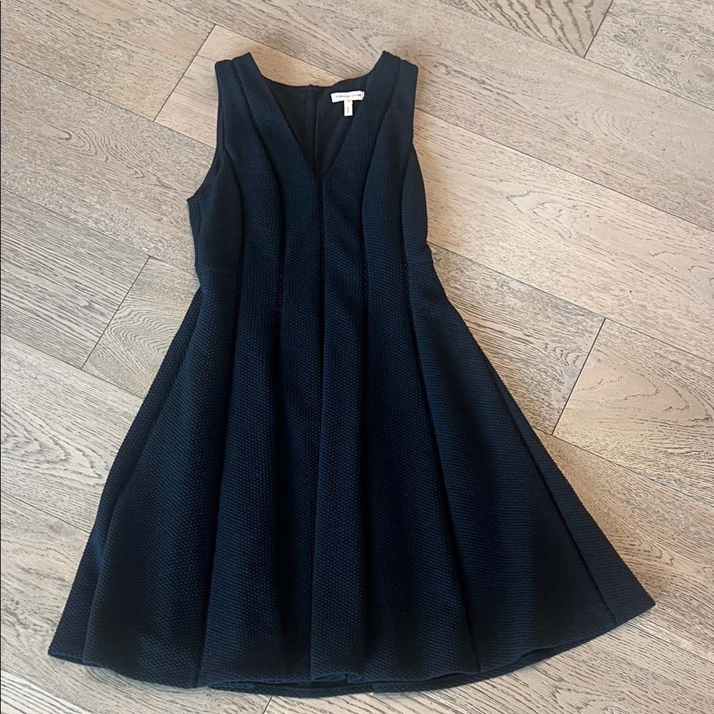 Rebecca Taylor navy textured sleeveless dress. Size 2. Fully lined.